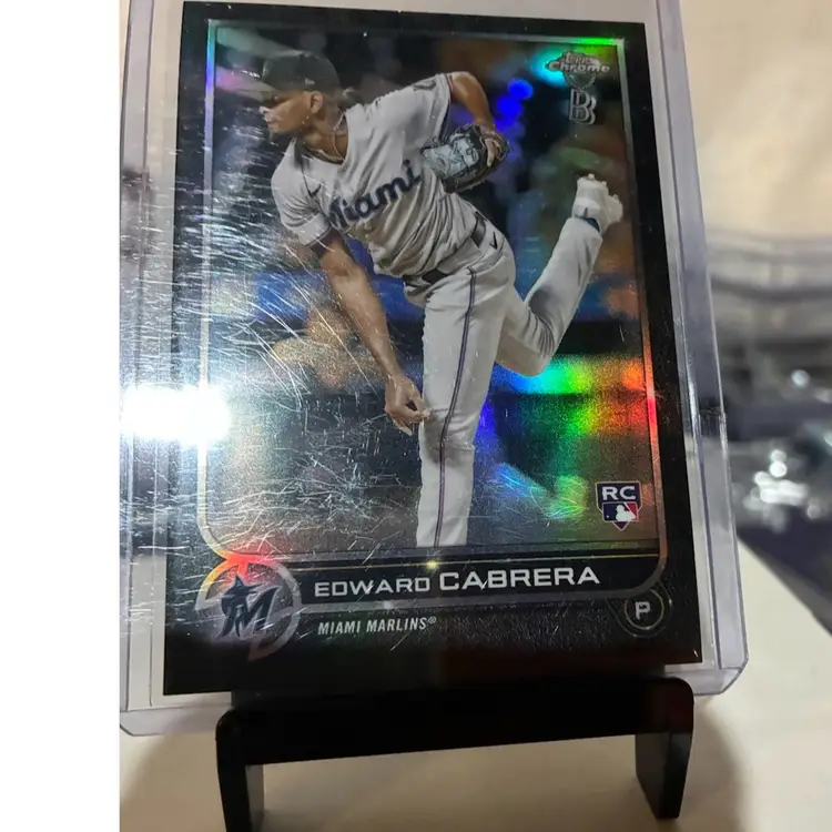 Edward Cabrera Ben Baller Chrome Rookie Refractor Miami Marlins