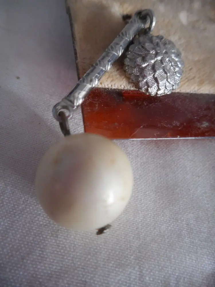 Vintage 1980s silver floral with pearl dangle Earrings Clip on Costume jewelry