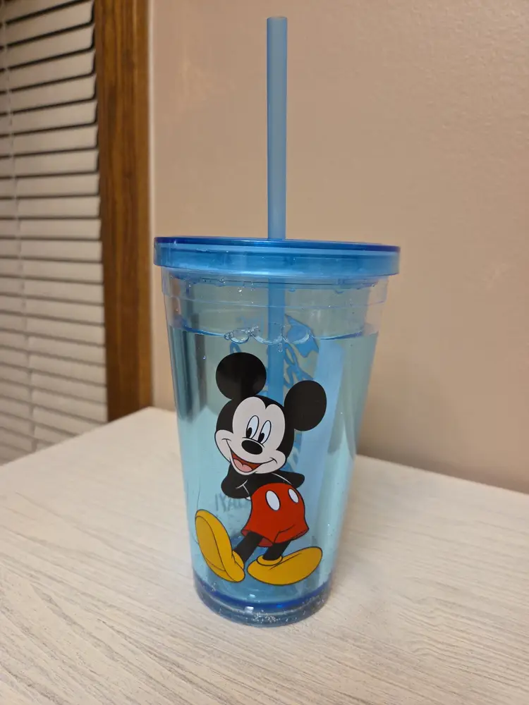 Disney Mickey Mouse Blue Graduation Tumbler with Straw Cup