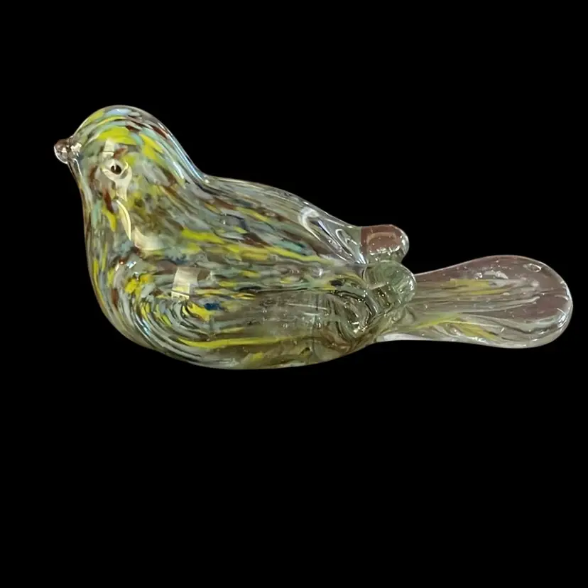 Colorful Interior Art Glass Bird