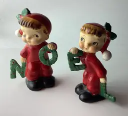 Vintage 1956 Napco Noel Kids Salt Pepper Shakers
