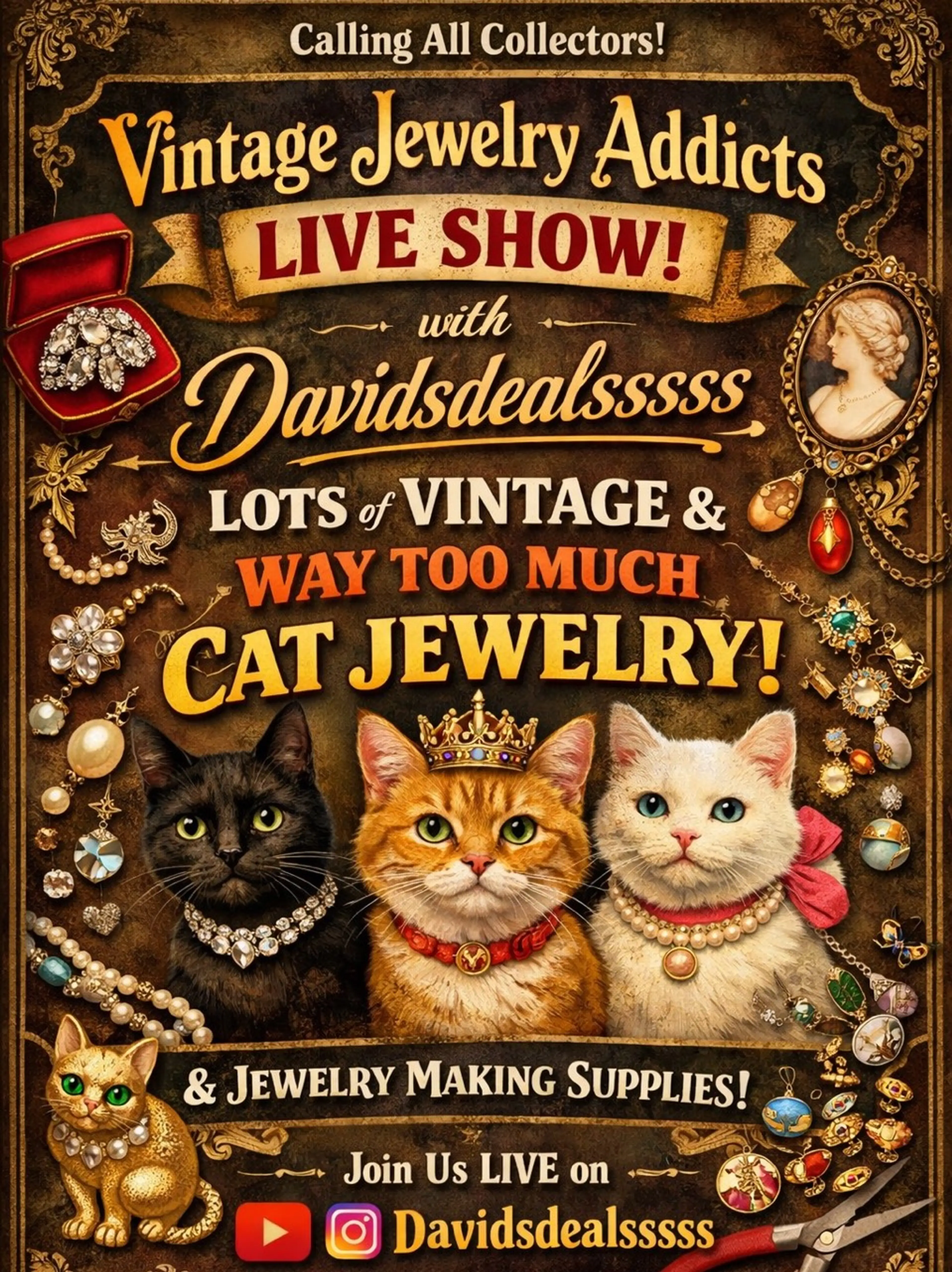 Vintage Jewelry, Cat, Jewelry, Brooches, And Jewelry Making Supplies