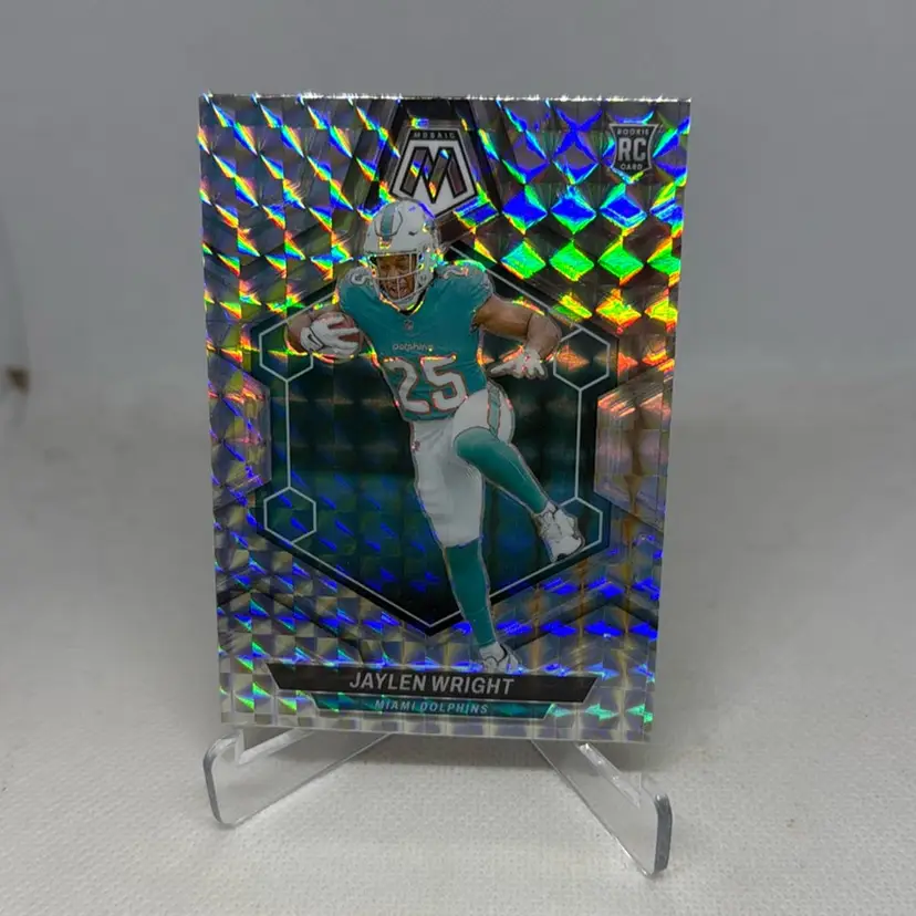 2024 Panini Mosaic Jaylen Wright #383 Rookies Silver Prizm (RC) Dolphins