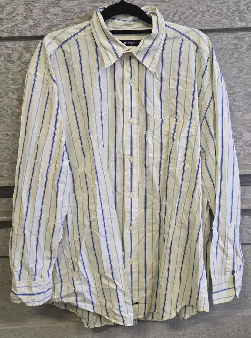 Nautica Men's Long Sleeve Button Down Shirt Size XL