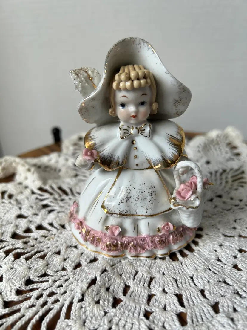 Vintage Lefton China Ceramic Little Bo Peep KW 1052 EXC 1950s