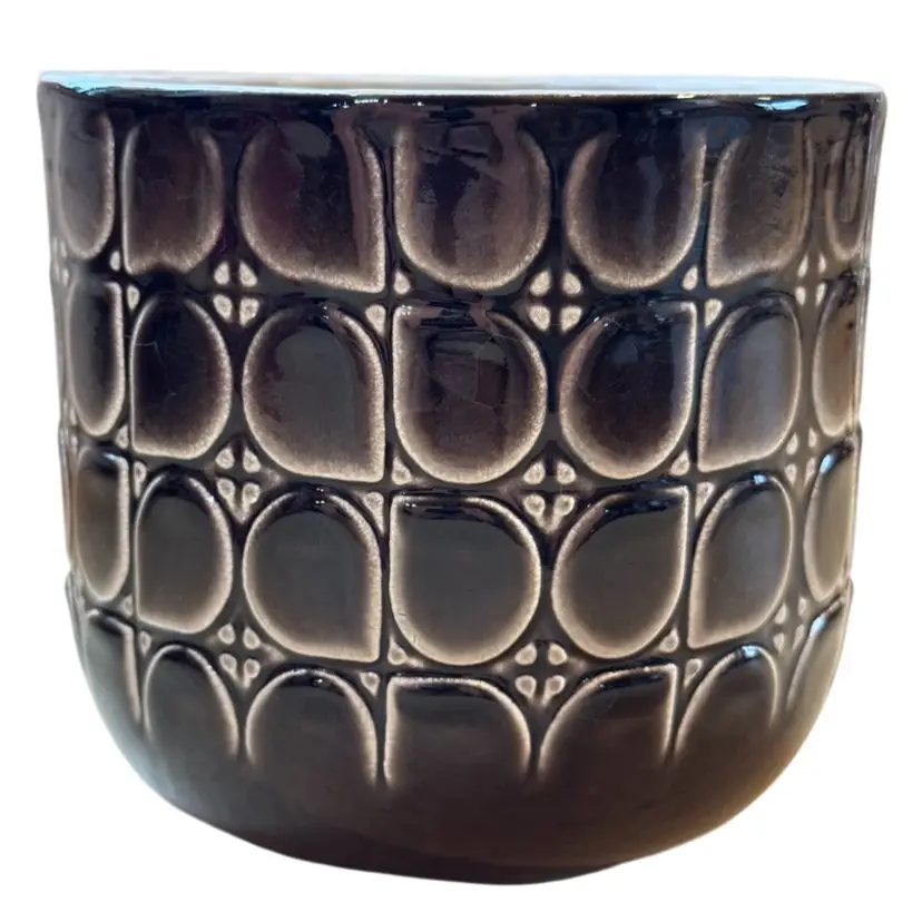 Brown Retro Flower Pot made in Portugal