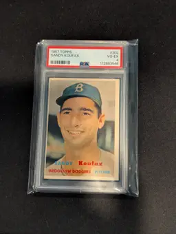 1957 Topps #302 Sandy Koufax PSA 4 - Brooklyn Dodgers