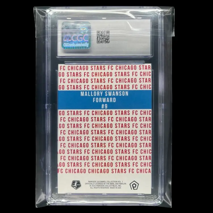 Mallory Swanson 2025 Parkside NWSL Primary Parallel “Secondary” /10 CGC 10 Soccer Card