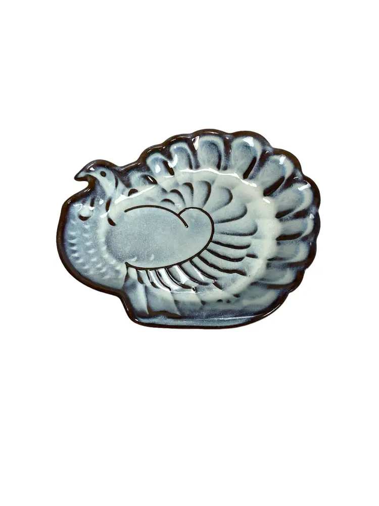 Thanksgiving Turkey Ceramic Spoon Rest Soap Dish Trinket Dish