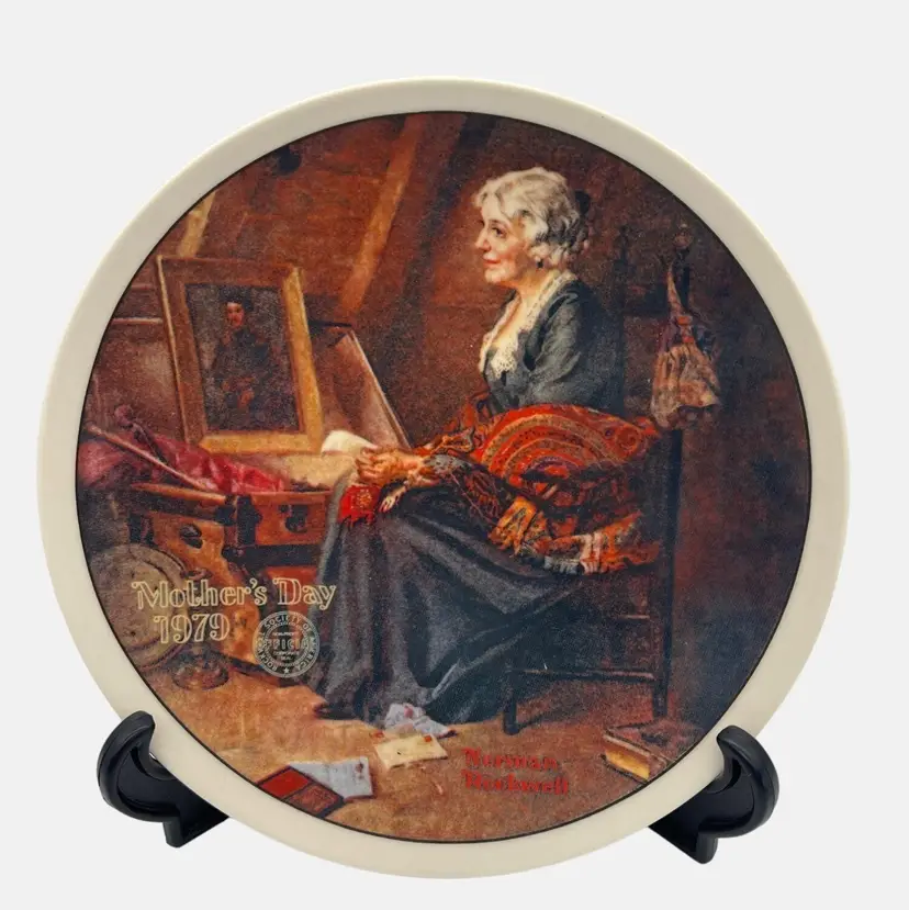 1979 Knowles Norman Rockwell Mother's Day Collectible Plate Porcelain China 8.5"