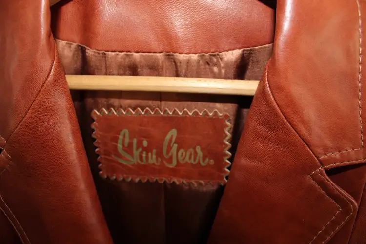 SKIN GEAR Vintage Women’s 70s NWT Jacket Cognac Brown MEXICO Leather size 11/12