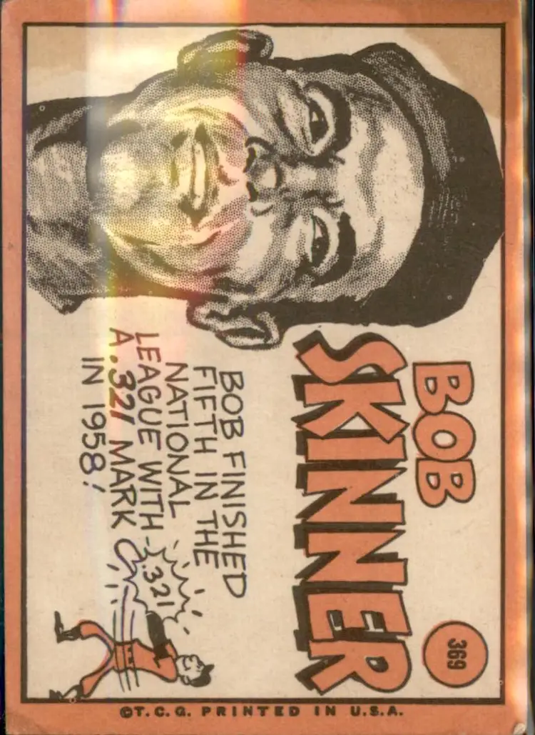 1969 Topps #369 Bob Skinner - (pk3) - Philadelphia Phillies