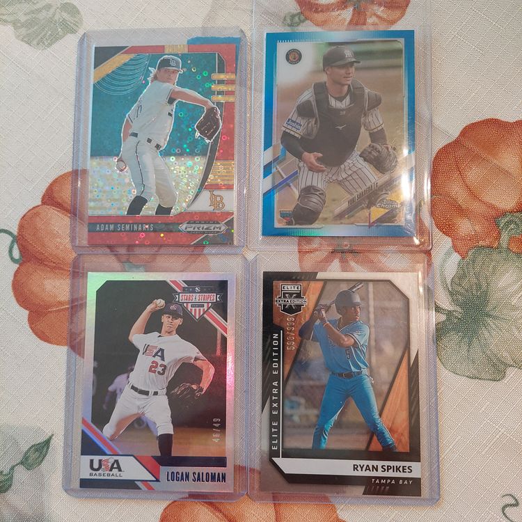 Lot of 59 Baseball minor league / college cards. 4 #'d, +. Letter S.