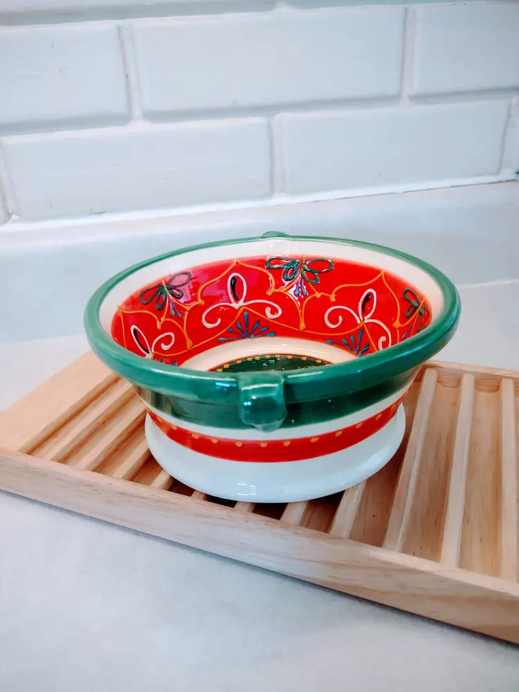 EL POYETÓN SPANISH MAJOLICA HAND PAINTED CENTER PIECE BOWL MADE IN SPAIN