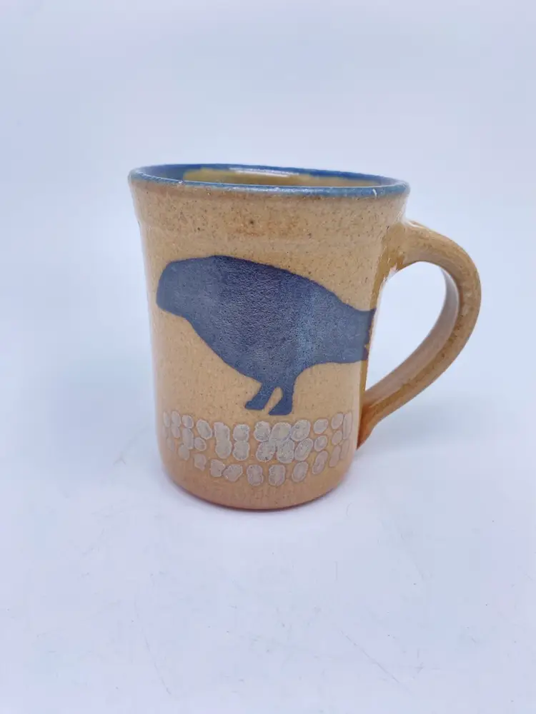 Vintage Monroe Salt Works Crow On Corn Mug
