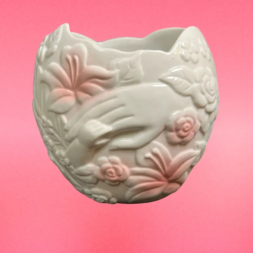 Mother's Day!! 1993 FTD Planter-"Especially For You"-Mother and Baby Hands Interlocking