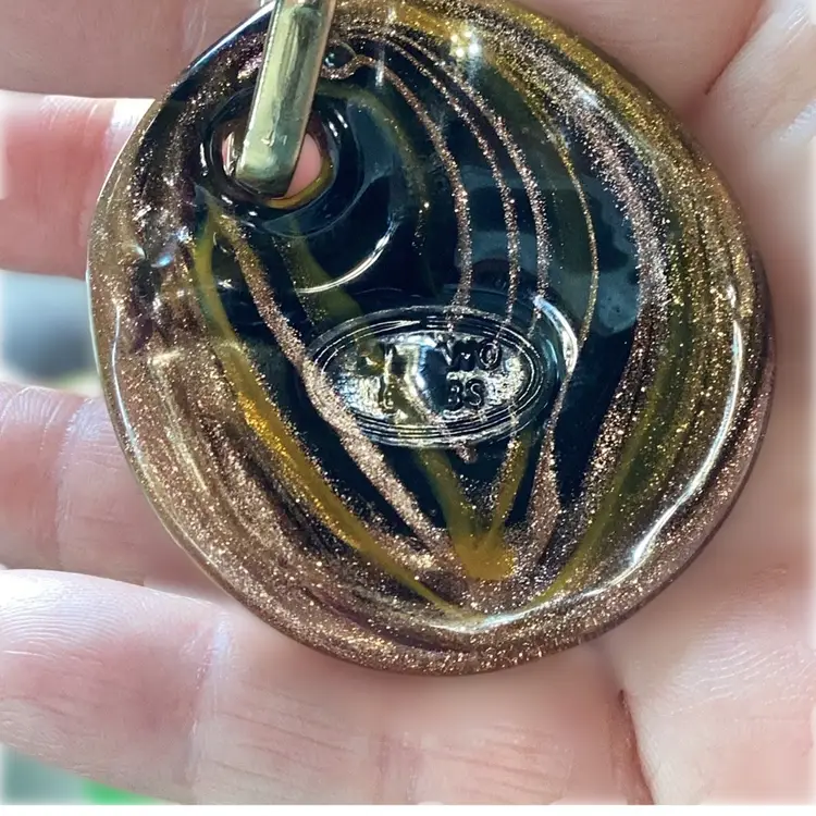 Murano Gold/ Yellow Pendant 2.5” Absolutely Stunning