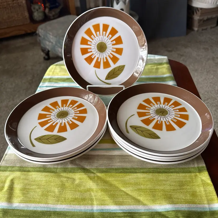 🌻 VTG MCM MIKASA DUPLEX By Ben Seibel BRUNCH D3804 Lunch Salad Bread Plate 7.5"