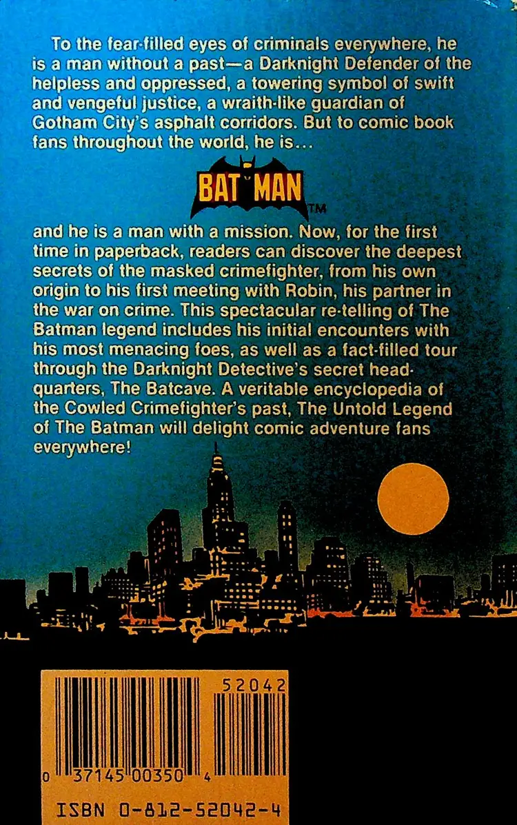 The Untold Legend of the Batman Paperback