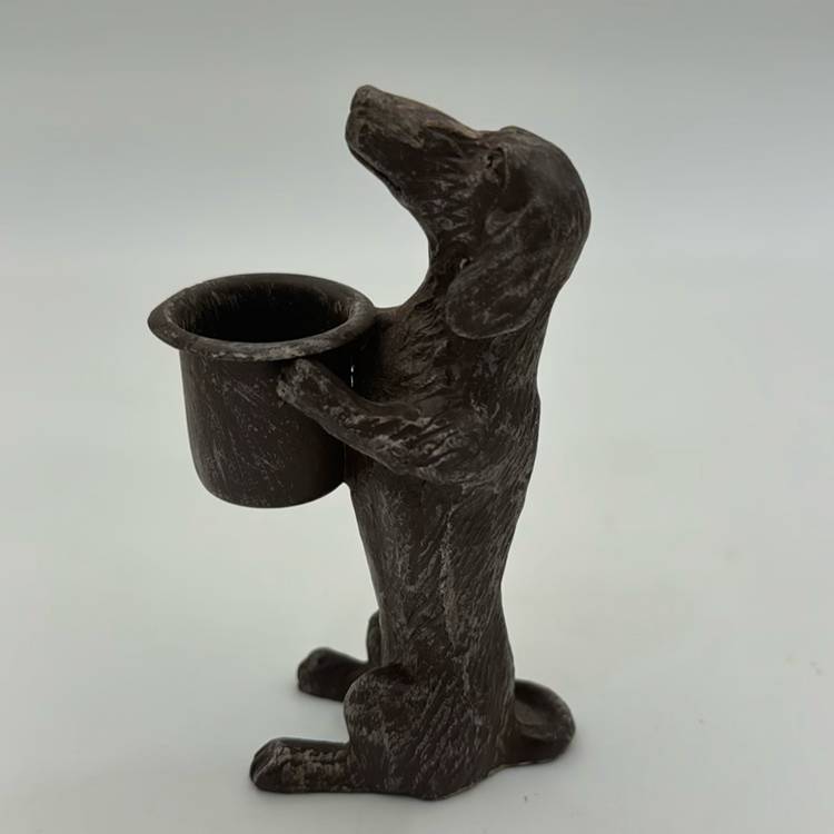 Metal Dog Dachshund Match Striker Holder