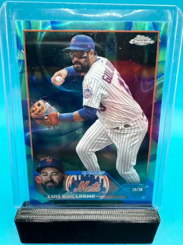 Luis Guillorme Topps Chrome Update Aqua/Blue Lava Lamp Refractor /175 New York Mets