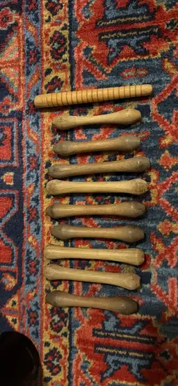 Set of 10 Vintage Textile Bobbins