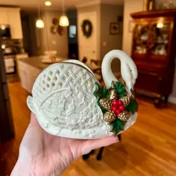 Porcelain Swan Centerpiece