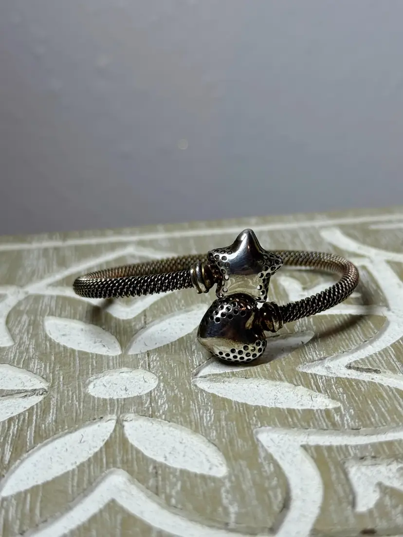 Sterling Silver Heart & Star Bracelet