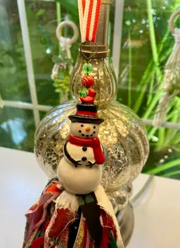 Mini Christmas Snowman Shaker Tassel