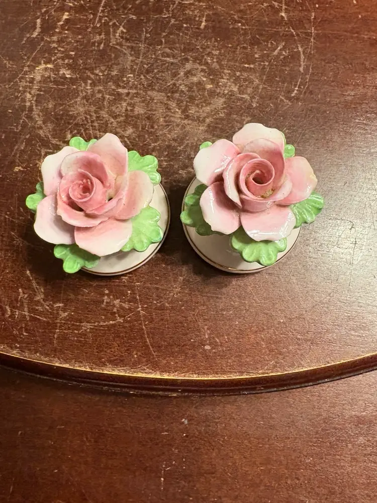 Mini Coalport Bone China Rose Shakers