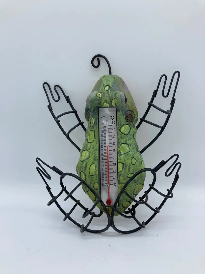 Hanging Wire Frog Thermometer
