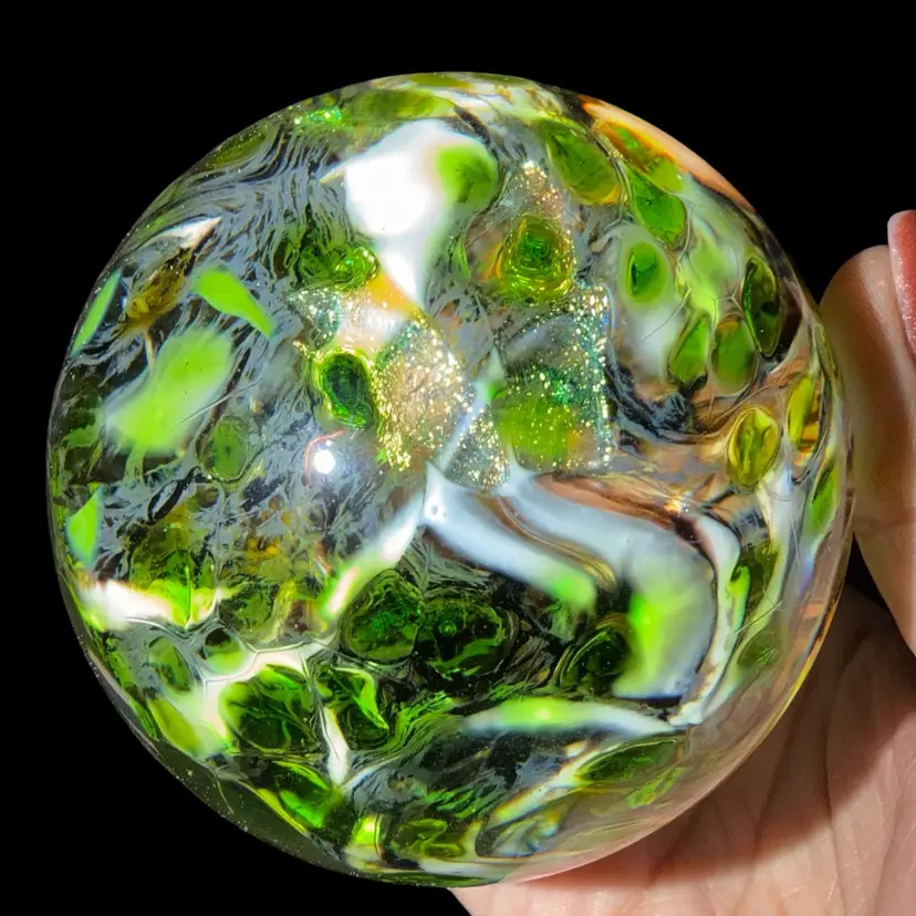 Large Tim Laser Green Dichroic Paperweight