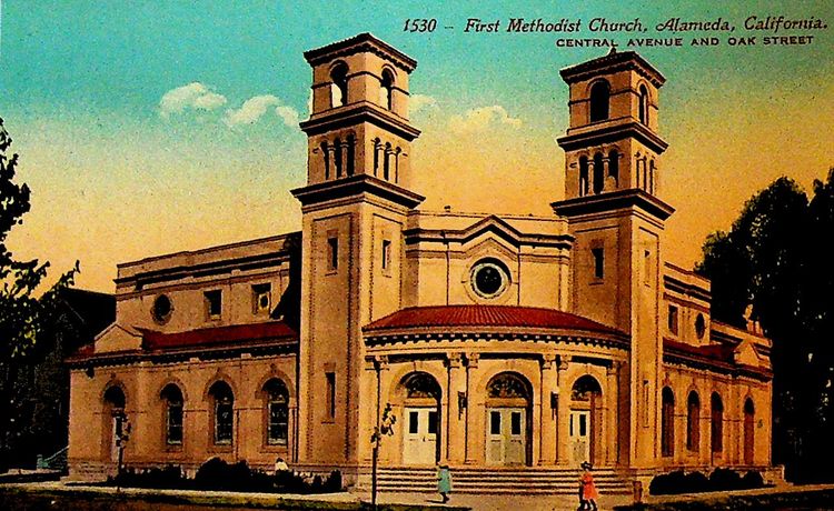 First Methodist Church Alameda California Unused Postcard