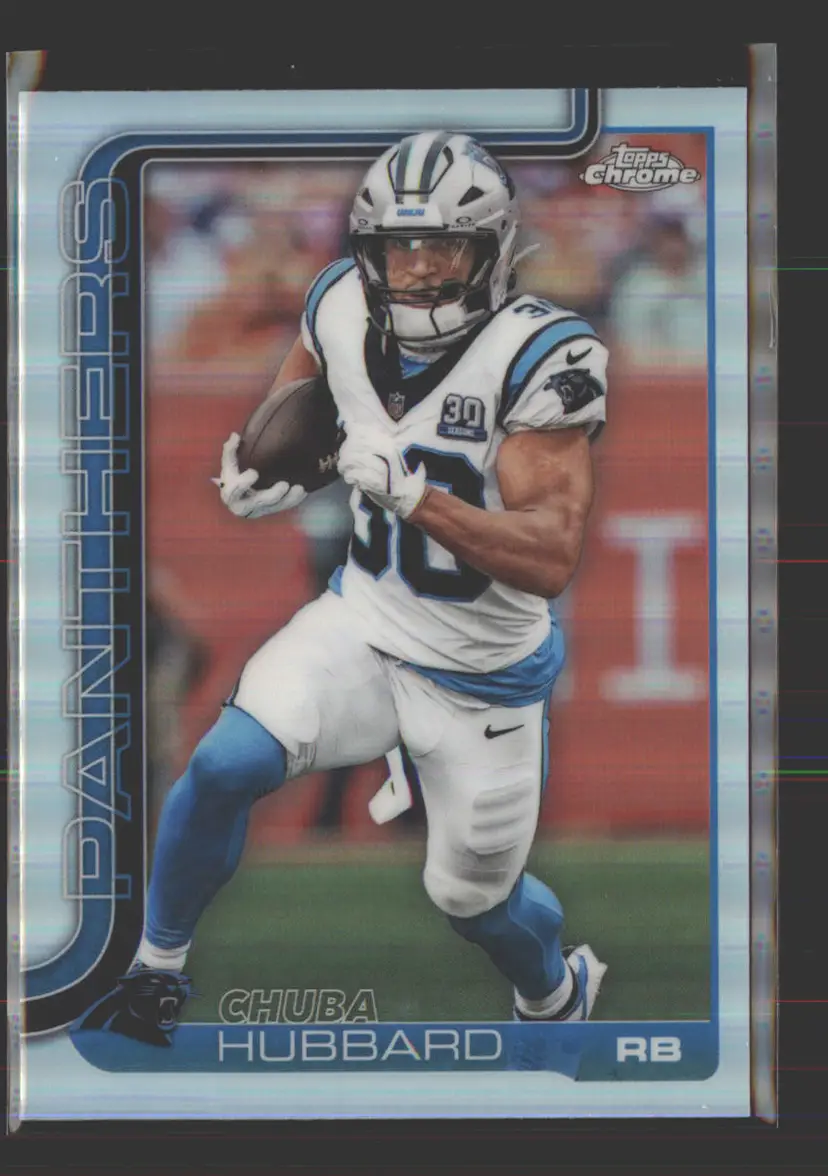 Chuba Hubbard 2025 Topps Chrome Refractor #42 - (142) - Carolina Panthers