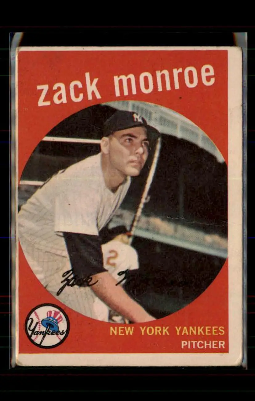 1959 Topps #108 Zack Monroe - (pk4) - New York Yankees