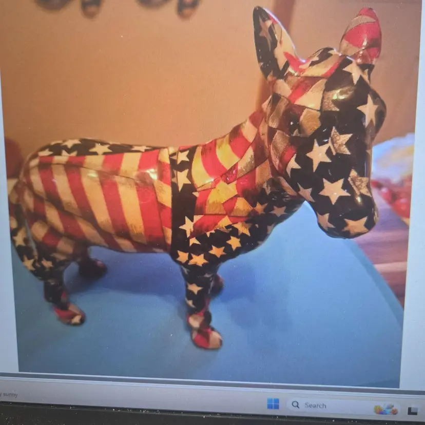 vintage donkey with American flag 80s patriotic design