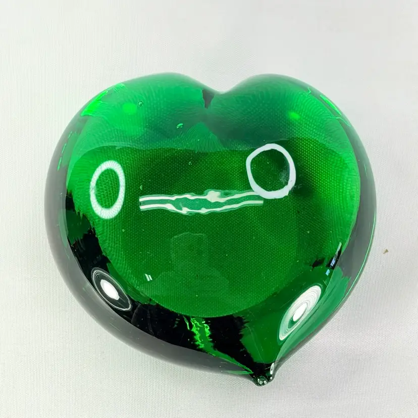 Green Heart Paperweight
