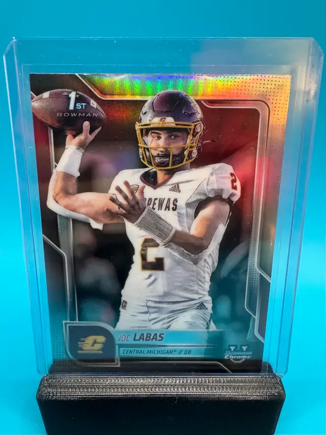 Joe Labas 1st Bowman Chrome U Refractor Central Michigan Chippewas