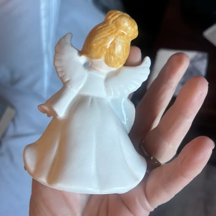 006 Vintage Lefton Birthday October Angel 4” Ceramic