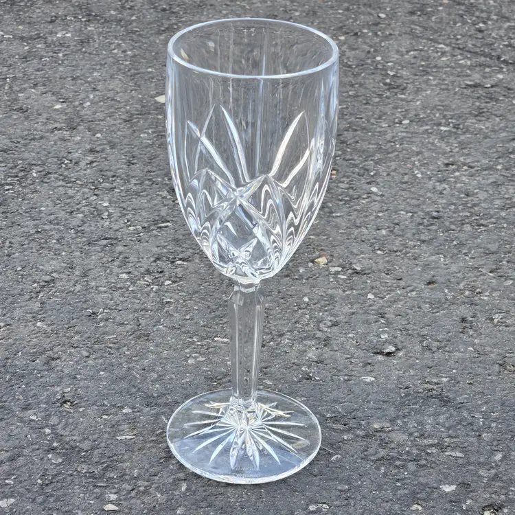 Waterford Crystal Marquis BROOKSIDE Wine Glass 7⅞" Hand Cut 1990’s with Etched Logo
