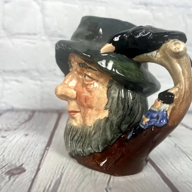 Vintage 1954 Royal Doulton Rip Van Winkle Toby Ceramic Mug Jug 4" Tall D 6463