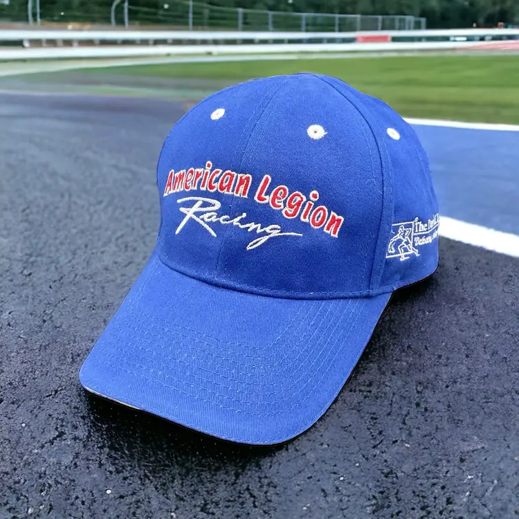 American Legion Racing Strap Back Hat Cap Blue 76 Adjustable Otto One Size