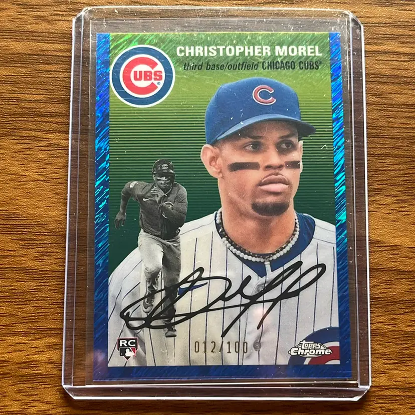 Christopher Morel 2023 Topps Chrome Platinum RC Blue Shimmer Refractor /100