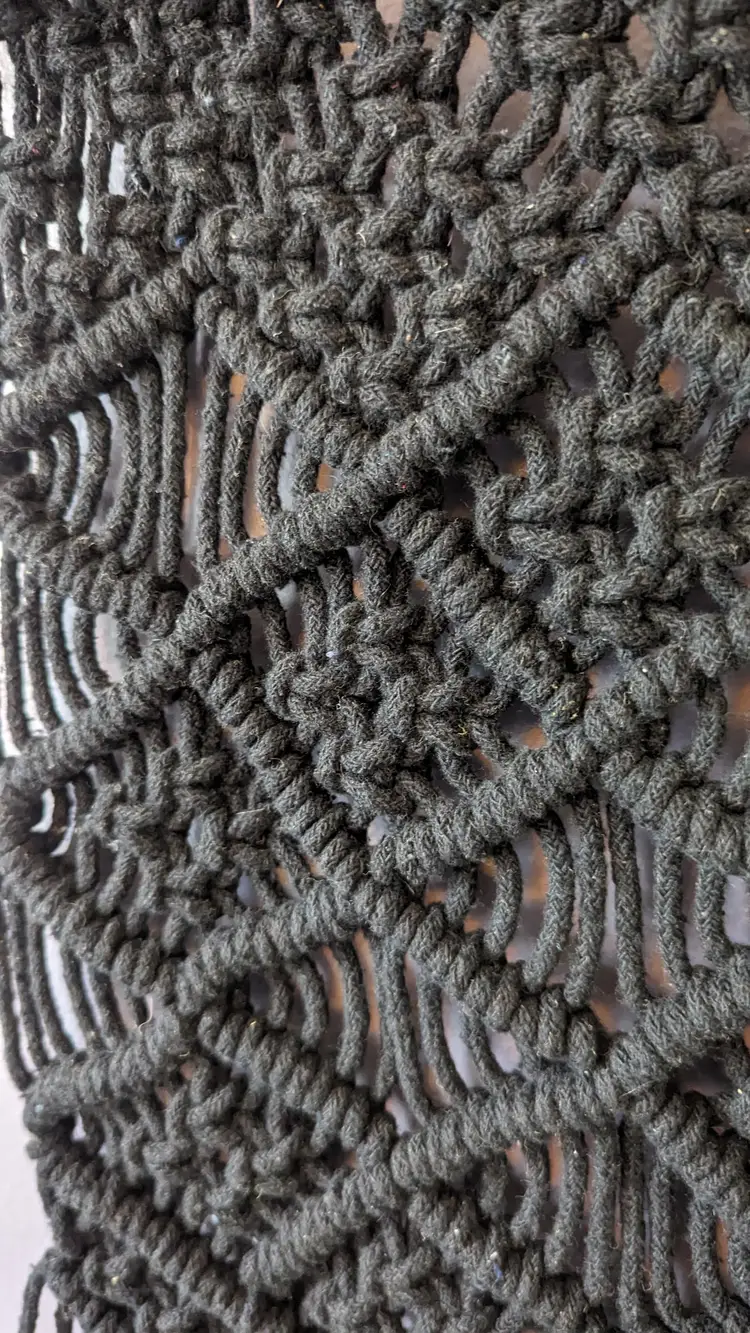 Black Macramé Wall Hanging