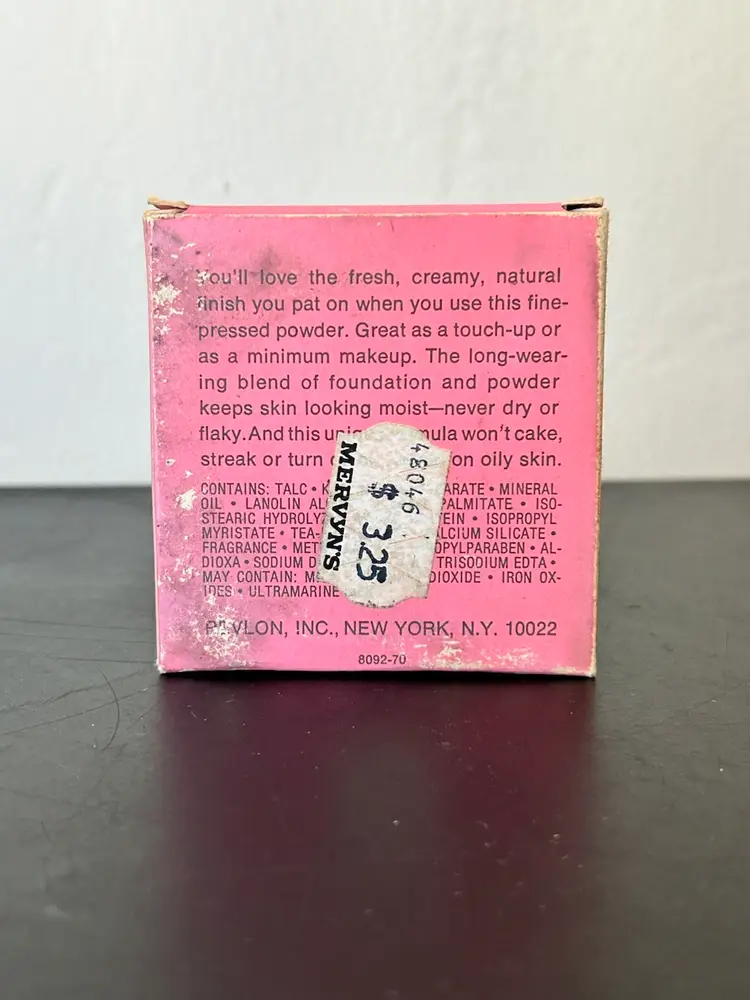 Vtg Revlon Love-Pat Pressed Powder Tawny Beige NOS NIB MU25