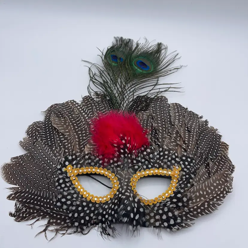 Mardi Gras Mask With Feathers