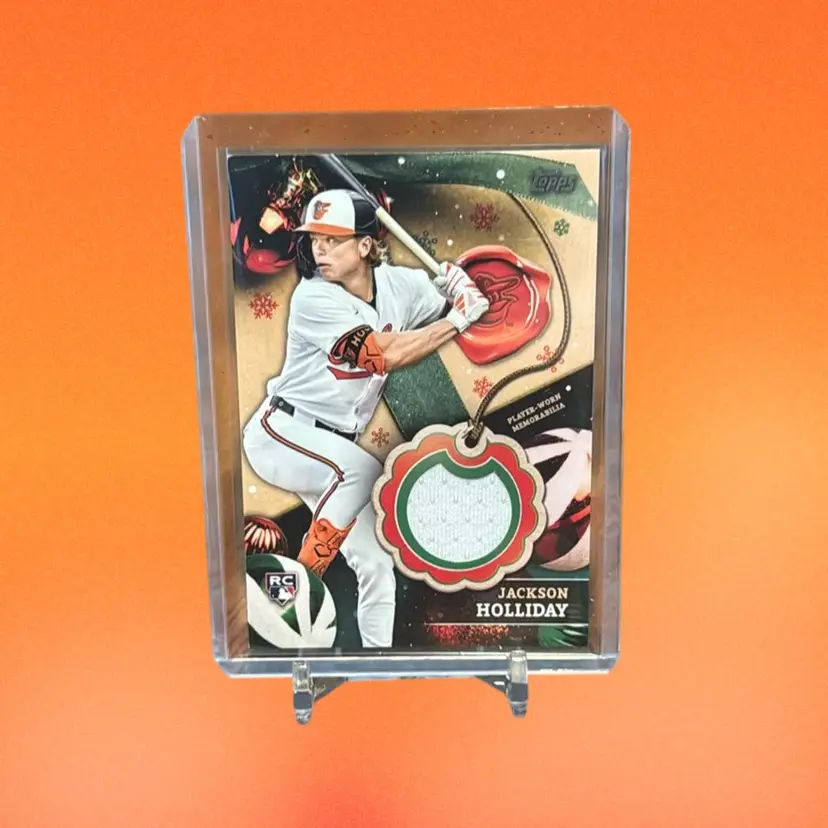 Jackson Holliday 2024 Topps Holiday Relic Baltimore Orioles