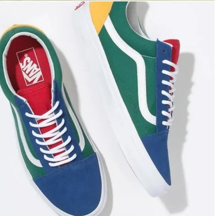 VANS Multicolor Canvas & Suede Sneakers Size 10