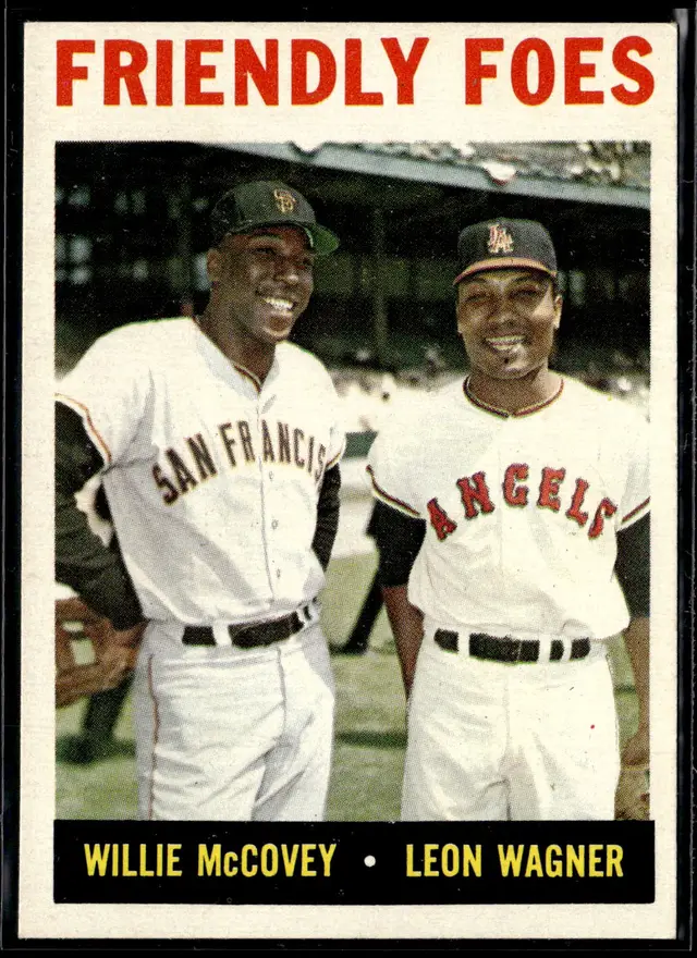 #105 Friendly Foes (Willie McCovey / Leon Wagner) CPC 1964 Topps #41 *LIVE AUCTION*