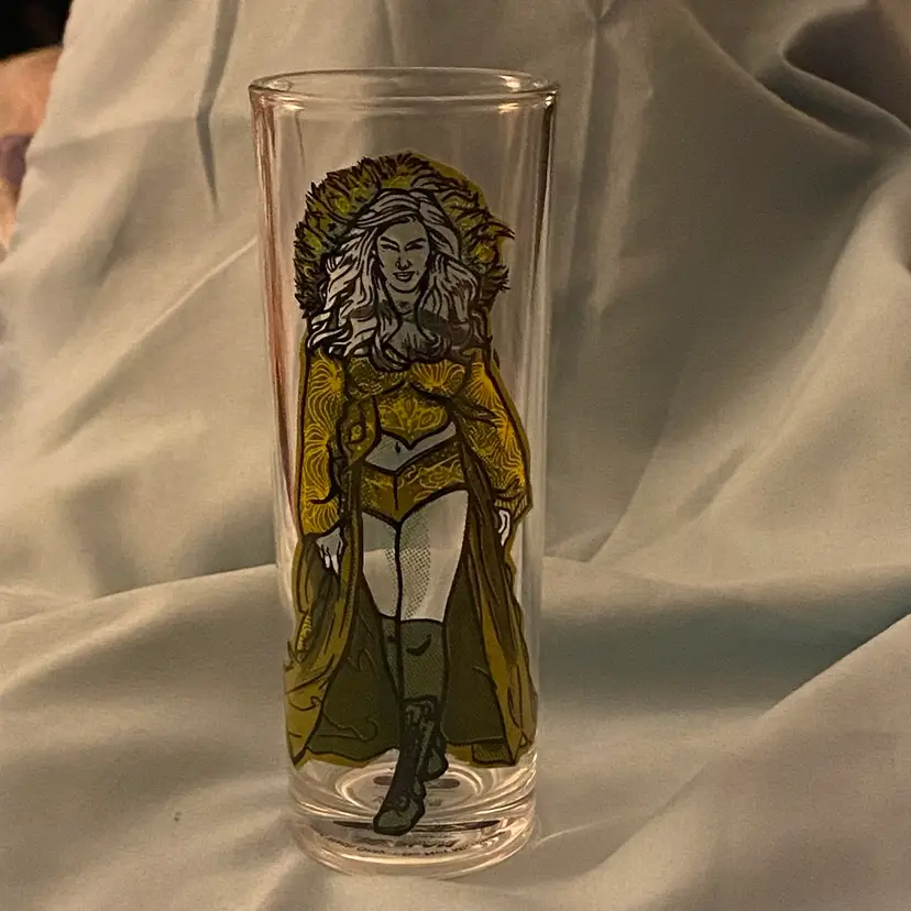 2021 WWE Charlotte Flair Photo Clear Collins Glass Cup 6”H Slamcrate Boxcrate